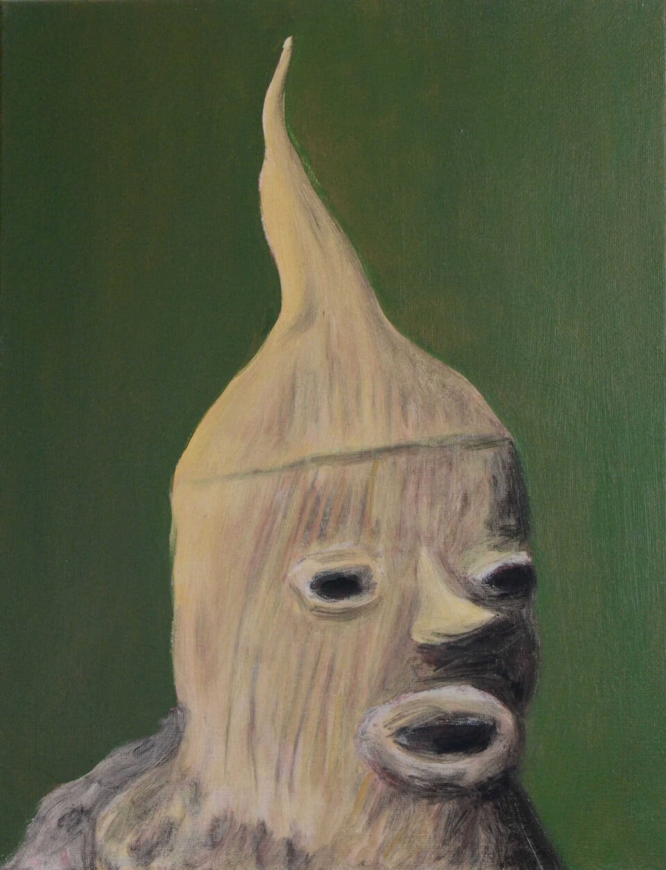 Mask 03, huile sur toile, 27x35 cm, 2018