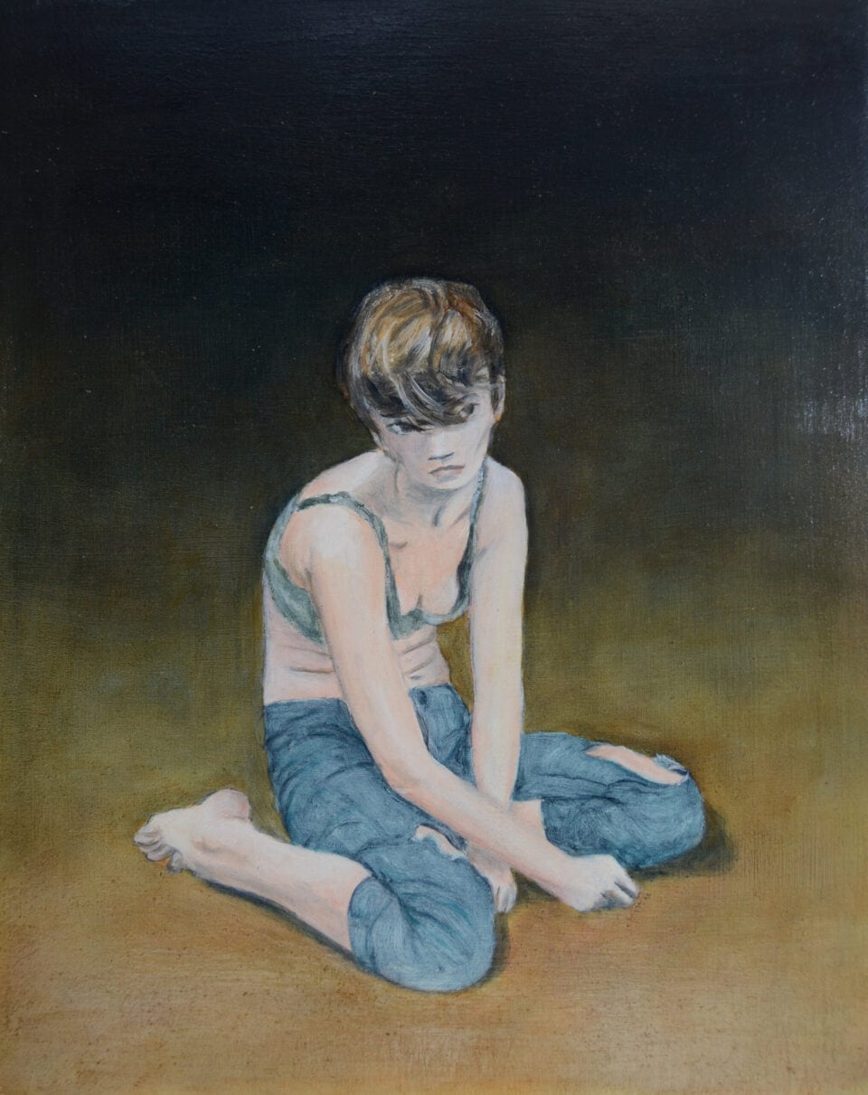 Figurine 6 huile sur bois 24X30 2024